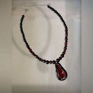 Midnight Mystic Yoni Goddess Necklace wearable art